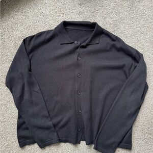 Black Button-Up Cardigan